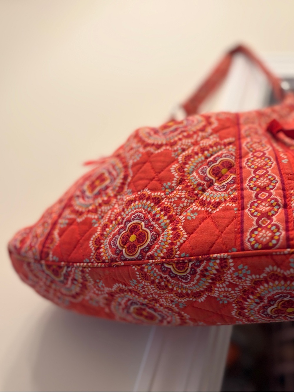 Paprika Orange Medallion Quilted Purse Shoulder Bag - Vera Bradley - Picture 7 of 12
